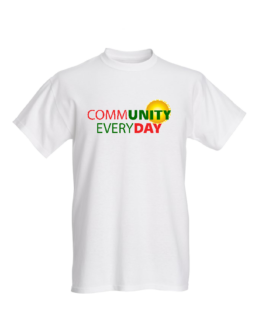 community day every day white shirt PNG